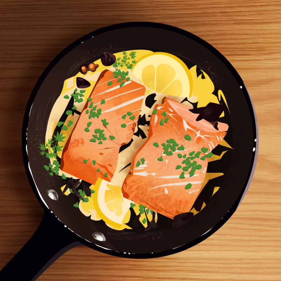 a food study i did after the breakfast plate.