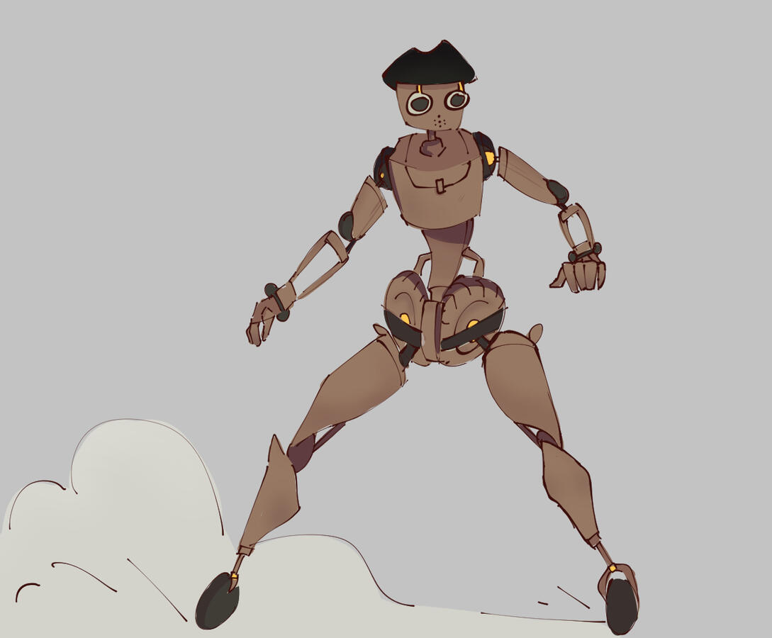 Was in one of the biggest TikTok game jams to date and made character design for a robot dude my team wanted.